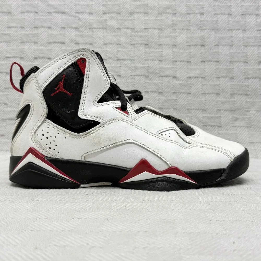 Nike Air Jordan True Flight GS‎ Shoe Boys Size 4 White Black Red 343795-160